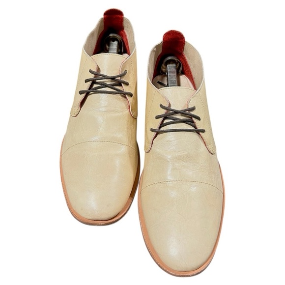 Vintage Cole Haan Leather Chukka Boots Men’s Beige Lace-Up Dress Casual Shoes 11 - Picture 2 of 9